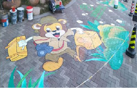 安顺夏季画地面彩绘会遇到的问题