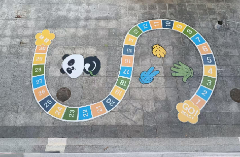 安顺地面游戏彩绘