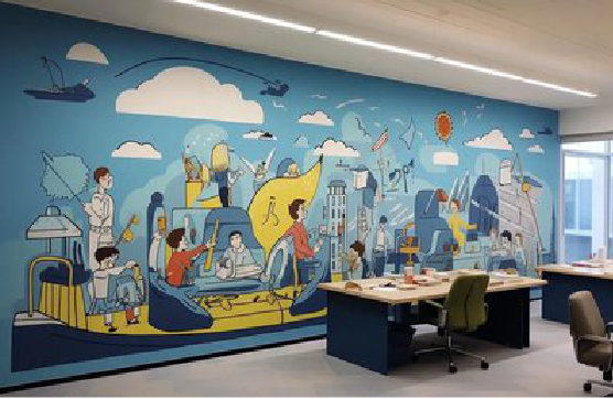 安顺办公室墙绘的特点。