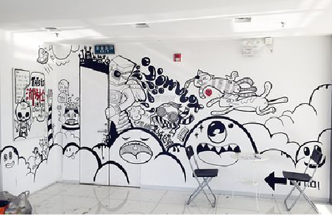 安顺手绘墙并非传统涂鸦。